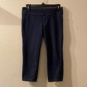 Athleta faux jeans cropped leggings size small